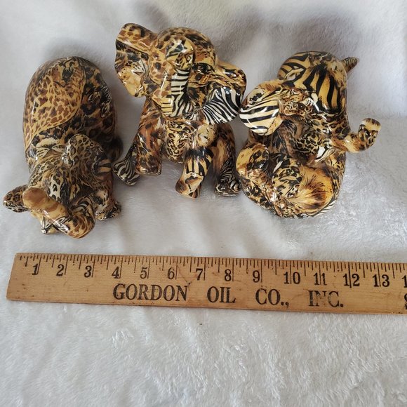 LA VIE Elephant Patchwork Figures (3) - Picture 15 of 16